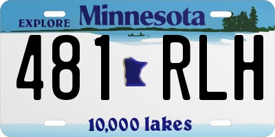 MN license plate 481RLH
