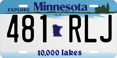 MN license plate 481RLJ