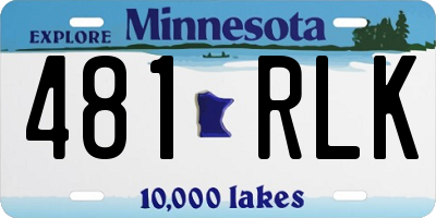 MN license plate 481RLK