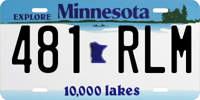 MN license plate 481RLM