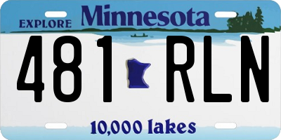 MN license plate 481RLN