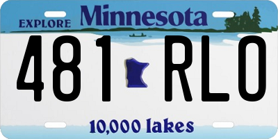 MN license plate 481RLO
