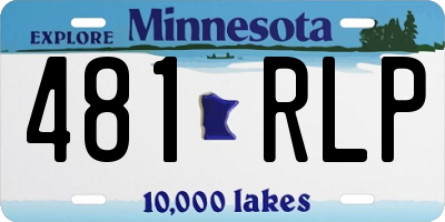 MN license plate 481RLP
