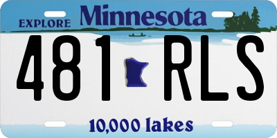 MN license plate 481RLS