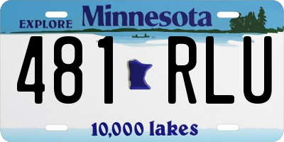 MN license plate 481RLU