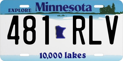 MN license plate 481RLV