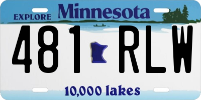 MN license plate 481RLW