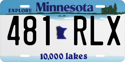 MN license plate 481RLX