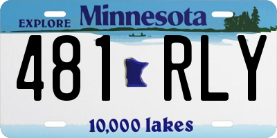 MN license plate 481RLY