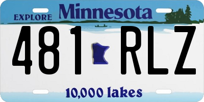 MN license plate 481RLZ