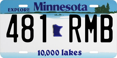 MN license plate 481RMB
