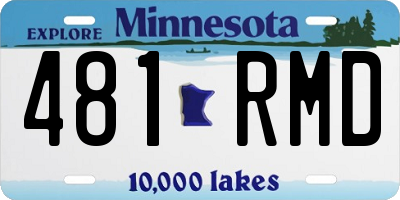 MN license plate 481RMD