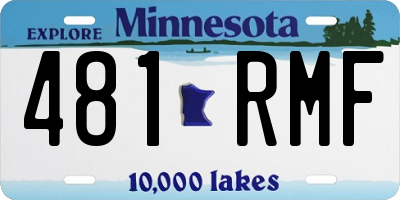 MN license plate 481RMF