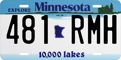 MN license plate 481RMH