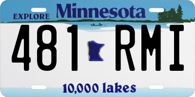 MN license plate 481RMI