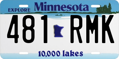 MN license plate 481RMK