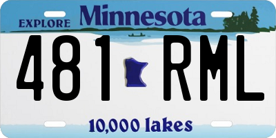 MN license plate 481RML