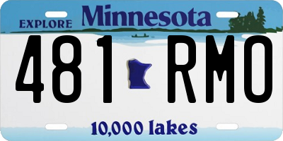 MN license plate 481RMO