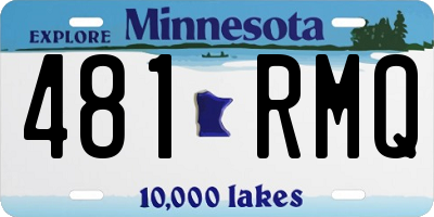 MN license plate 481RMQ