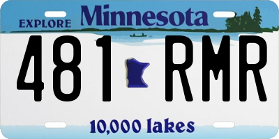 MN license plate 481RMR
