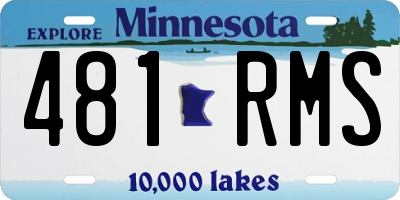 MN license plate 481RMS