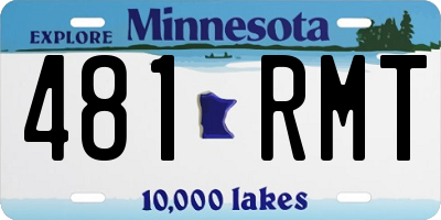 MN license plate 481RMT