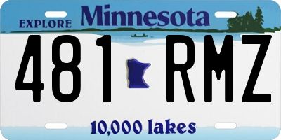 MN license plate 481RMZ