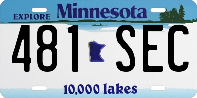 MN license plate 481SEC