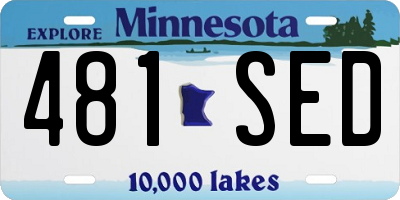 MN license plate 481SED