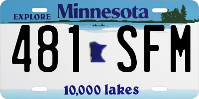 MN license plate 481SFM