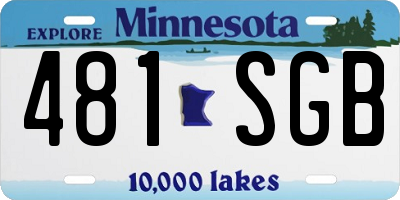 MN license plate 481SGB