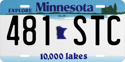 MN license plate 481STC