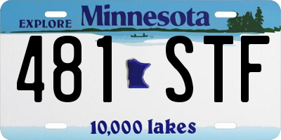 MN license plate 481STF