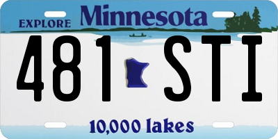 MN license plate 481STI