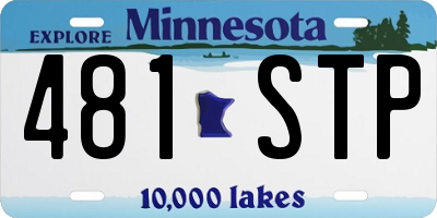 MN license plate 481STP