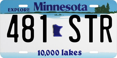 MN license plate 481STR