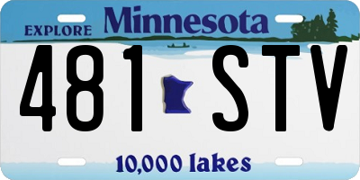 MN license plate 481STV
