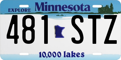 MN license plate 481STZ