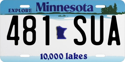 MN license plate 481SUA
