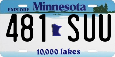 MN license plate 481SUU