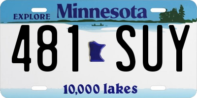 MN license plate 481SUY
