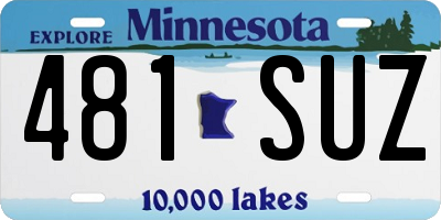 MN license plate 481SUZ