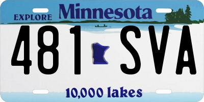 MN license plate 481SVA