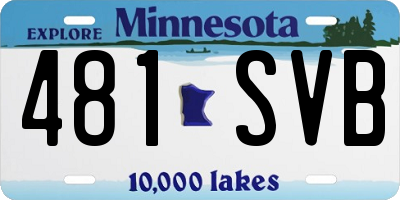 MN license plate 481SVB