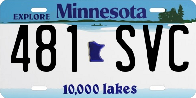 MN license plate 481SVC