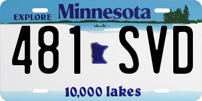 MN license plate 481SVD