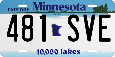 MN license plate 481SVE
