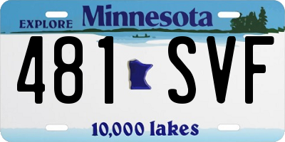 MN license plate 481SVF