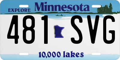 MN license plate 481SVG