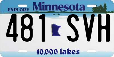 MN license plate 481SVH